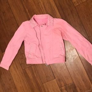 Justice pink rhinestone jacket
